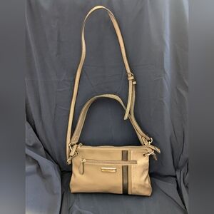 Kenneth Cole Reaction Tonal Gray Crossbody Bag - Metallic Accents